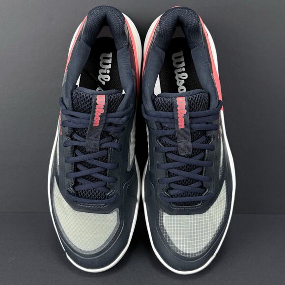 Wilson Rush Pro 5 SAMPLE Men’s Size 10 Tennis Shoes White Blue Red 145464 New